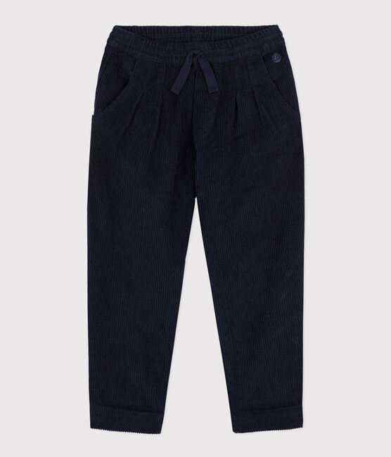 Kinder-Cordhose für Jungen blau SMOKING