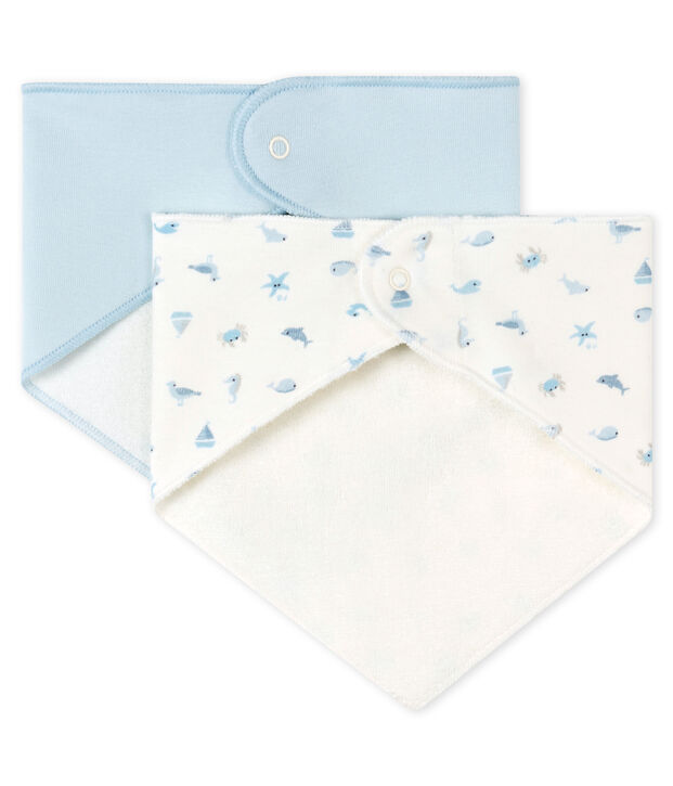 2er-Set Baby-L&auml;tzchen/Bandana unisex aus Rippstrick vielfarbig