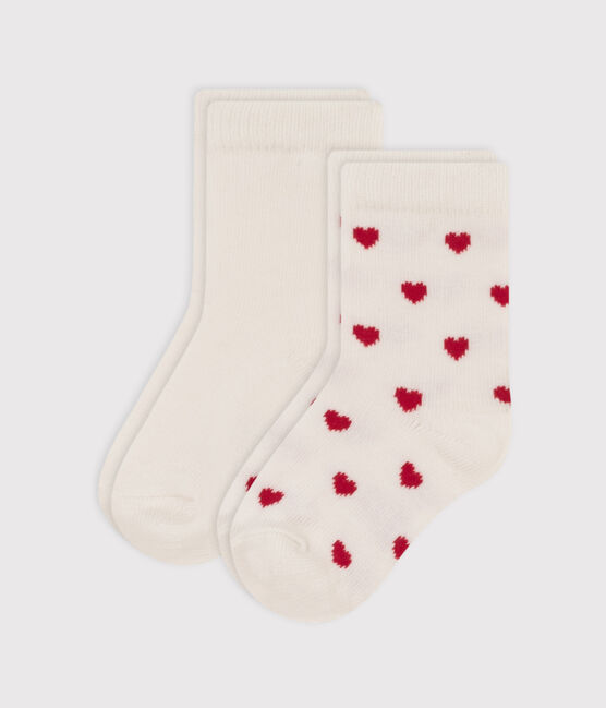 2er-Set Baby-Socken aus Baumwolljersey mit Herzen variante 1
