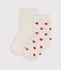 2er-Set Baby-Socken aus Baumwolljersey mit Herzen