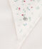 Viereckiges Baby-Badetuch aus Baumwolle weiss MARSHMALLOW/weiss MULTICO