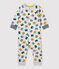 Baby-Overall aus Molton. grau BELUGA/weiss MULTICO