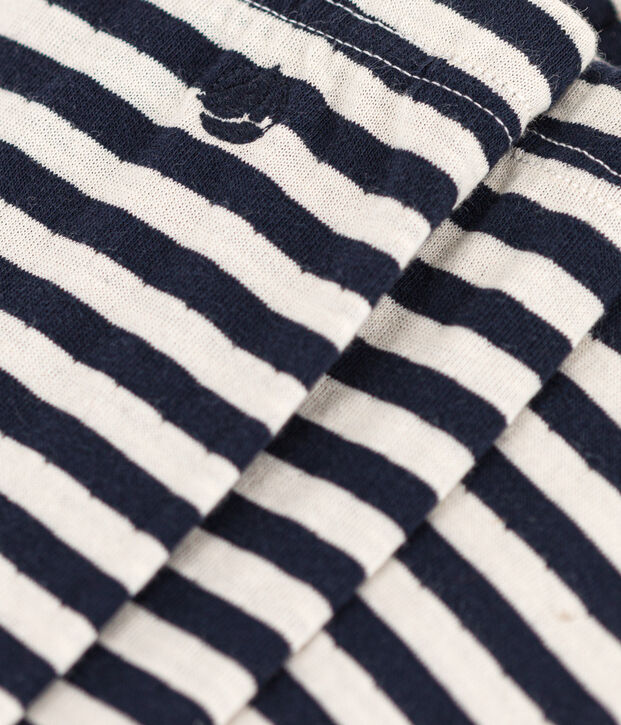 Kinder-Leggings aus Doppeljersey f&uuml;r M&auml;dchen blau/weiss