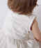 Ärmelloses weißes Baby-Kleid aus Baumwolle mit Lochspitze weiss MARSHMALLOW