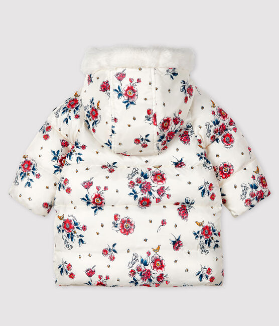 Baby-Anorak für Mädchen weiss MARSHMALLOW/weiss MULTICO