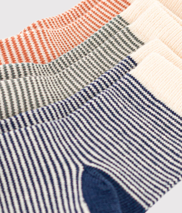 3er-Set Babysocken mit Ringelstreifen vielfarbig