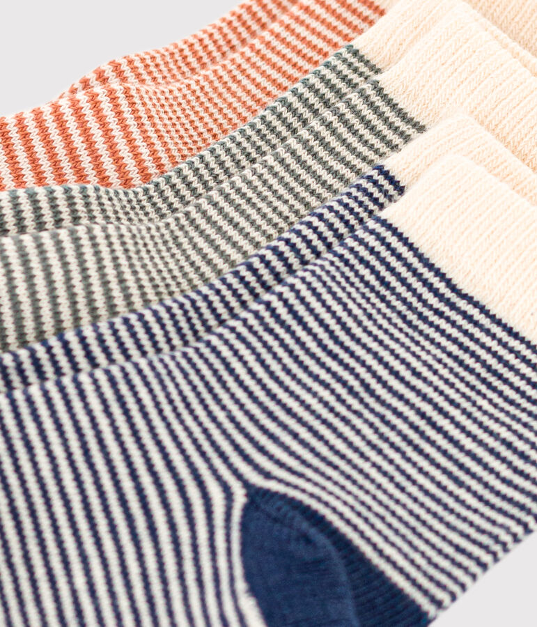 3er-Set Babysocken mit Ringelstreifen vielfarbig