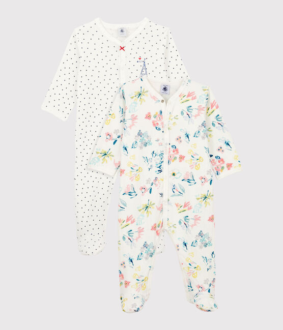 2er-Set Baby-Strampler aus Baumwolle für Mädchen variante 1