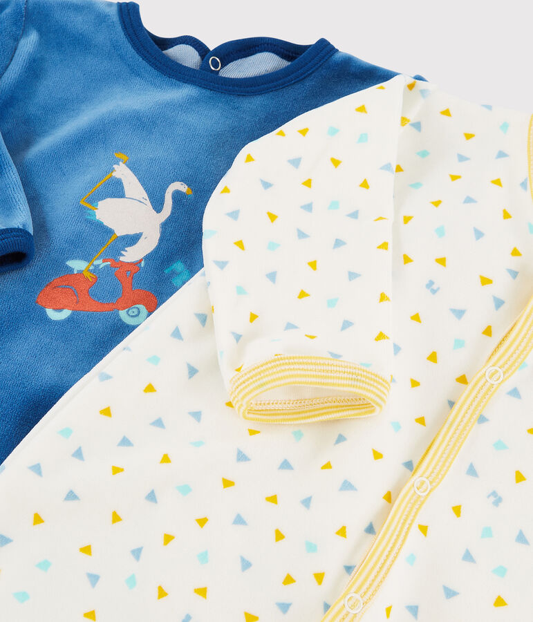 2er-Set Baby-Strampler aus Samt vielfarbig