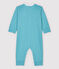 Strampler aus Baumwolle und Lyocell, mit Streifen-Design blau MIROIR/weiss MARSHMALLOW