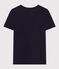 Damen-T-Shirt Le Droit aus Baumwolle mit Rundhalsausschnitt blau SMOKING
