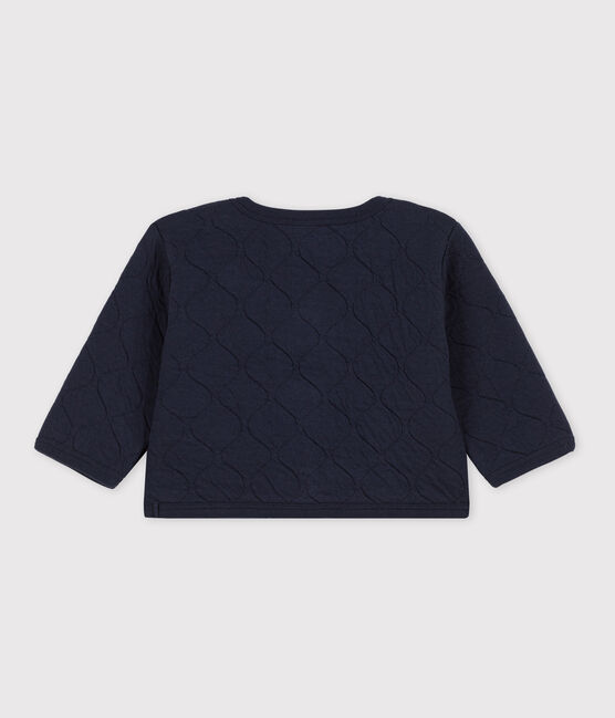 Baby-Cardigan aus gestepptem Doppeljersey blau SMOKING