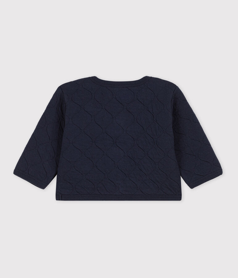 Baby-Cardigan aus gestepptem Doppeljersey blau SMOKING