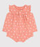 2-teiliges Newborn-Set aus Baumwolle mit Sonnenmuster orange ABRICOT/ MARSHMALLOW