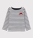Kindershirt aus Jerseystoff mit Marinestreifen für Mädchen