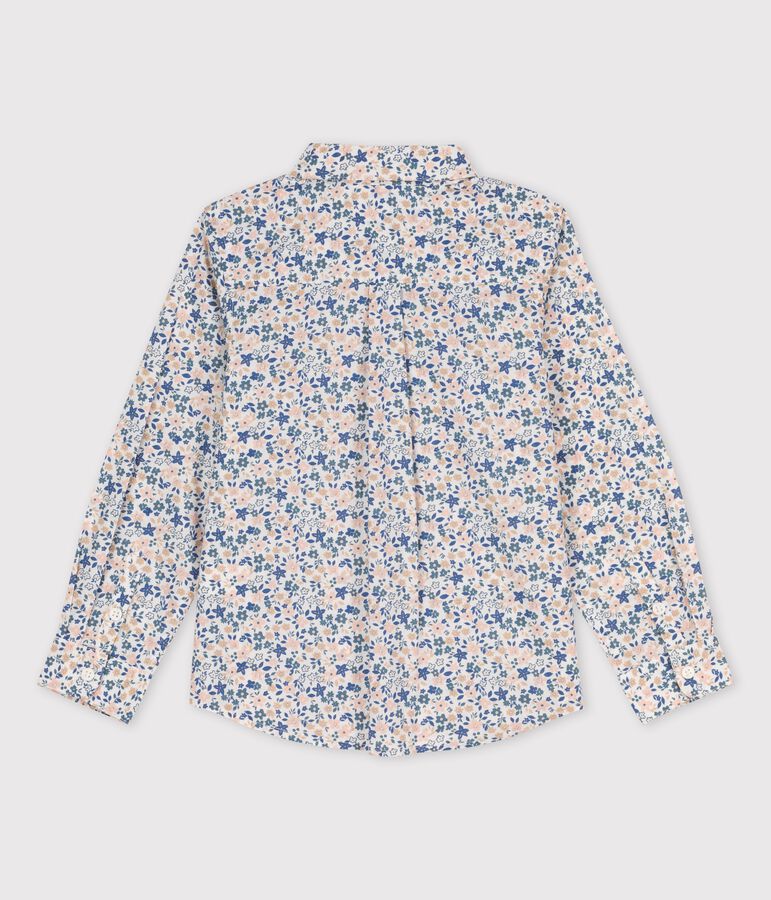 Kinder-Hemd aus Popeline f&uuml;r Jungen weiss/vielfarbig