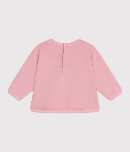 Einfarbiges Baby-Sweatshirt aus Baumwolle rosa CHARME