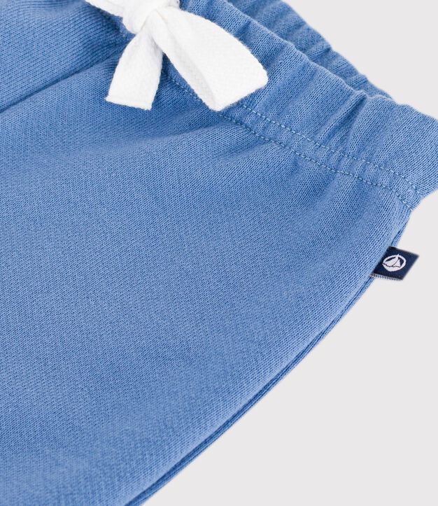 Baby-Jogginghose aus einfarbiger Baumwolle blau