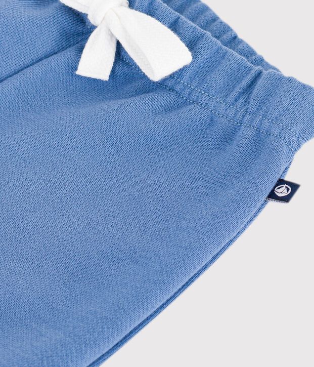 Baby-Jogginghose aus einfarbiger Baumwolle blau