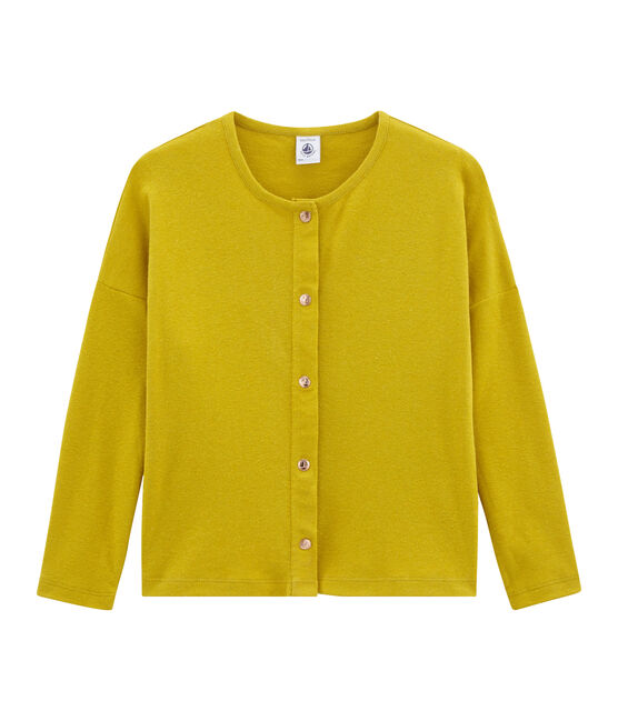 Kinder-Cardigan Mädchen grün BAMBOO
