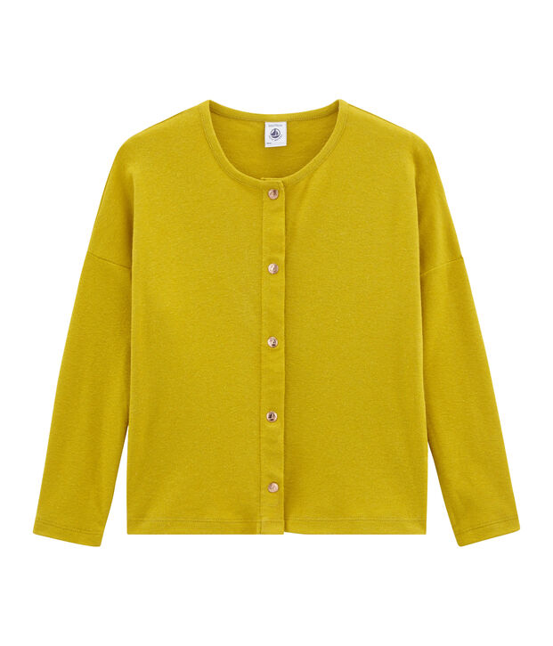 Kinder-Cardigan M&auml;dchen gr&uuml;n