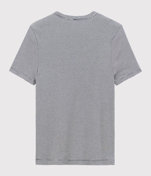 Kurz&auml;rmliges T-Shirt blau/weiss