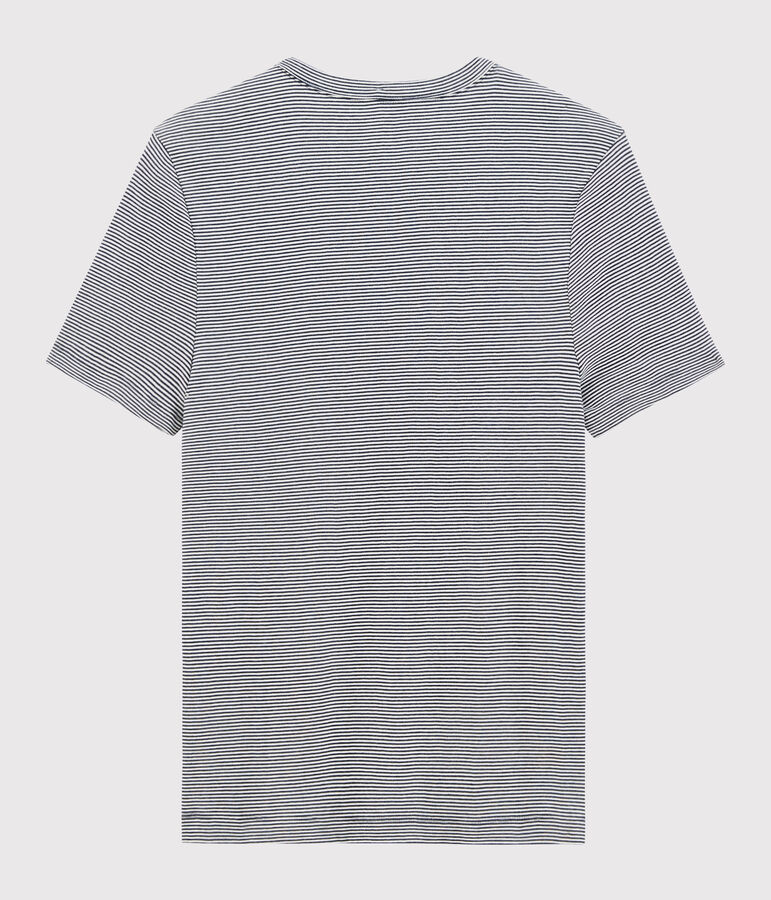 Kurz&auml;rmliges T-Shirt blau/weiss