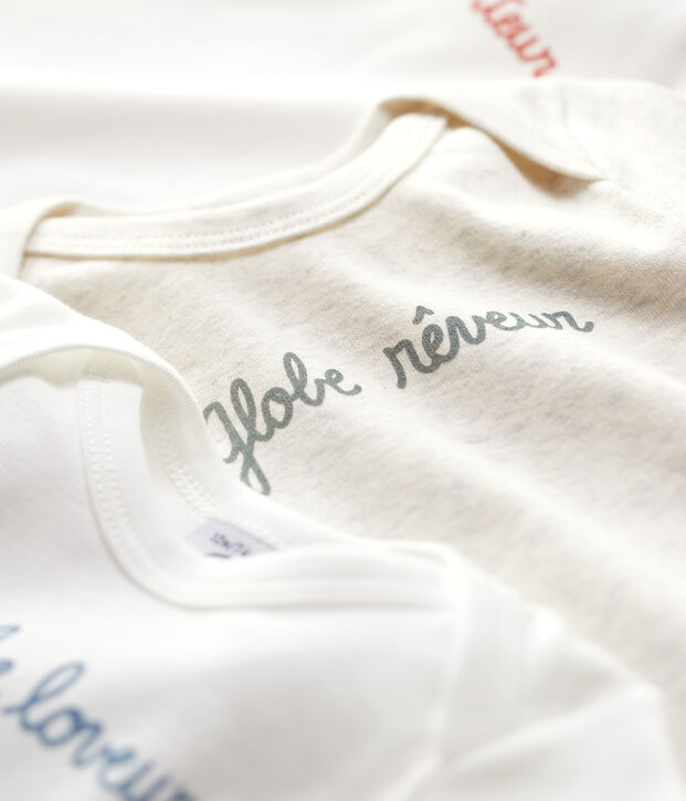 3er-Set Baby-Bodys aus Bio-Baumwolle vielfarbig