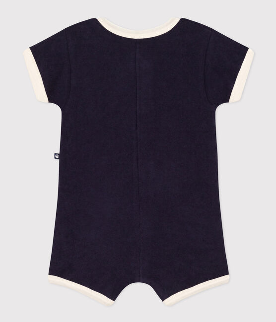 Baby Kurz-Overall aus Frottee blau SMOKING