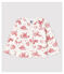 Baby-Cardigan aus bedrucktem Molton für Mädchen weiss MARSHMALLOW/rot TERKUIT