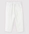 Gestreifte Baby-Festtagshose aus Popeline Jungen weiss MARSHMALLOW