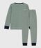 Kinder-Pyjama aus Doppeljersey mit Streifen WILLOW/ MONTELIMAR