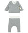 2-teiliges Baby-Set aus gestepptem Doppeljersey grau SUBWAY CHINE CN