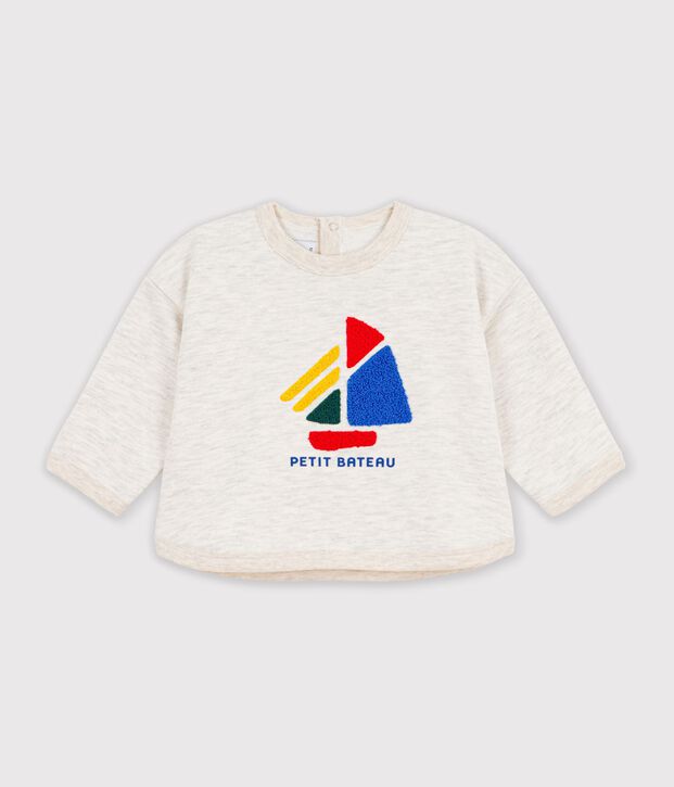 Baby-Sweatshirt aus Baumwolle mit Schiffmotiv MONTELIMAR CHINE