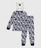 Kinder-Pyjama zum Verkleiden aus Baumwolle mit Zebra-Motiv blau MILK/ SOIR