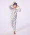 Kinder-Pyjama zum Verkleiden aus Baumwolle mit Blumenmotiv weiss/vielfarbig