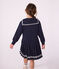 Lang&auml;rmeliges Kinder-Kleid aus einfarbiger Baumwolle SMOKING