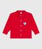 Kinder-Jacke aus einfarbiger Baumwolle rot