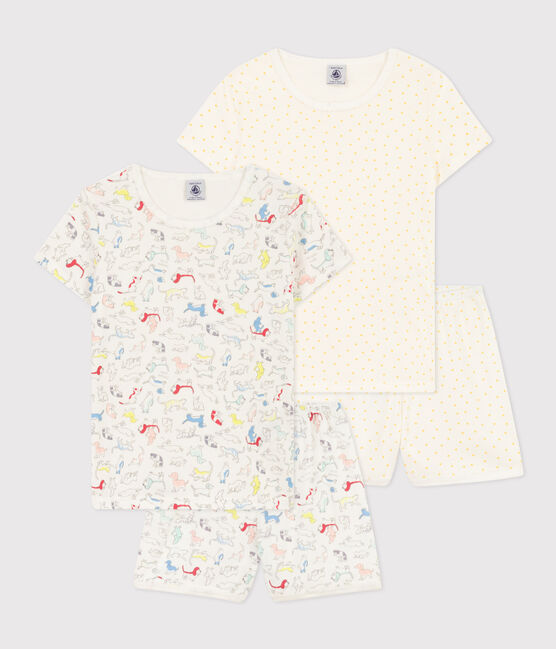 2er-Set Kinder-Kurzpyjamas aus Baumwolle mit Tiermotiv für Mädchen variante 1