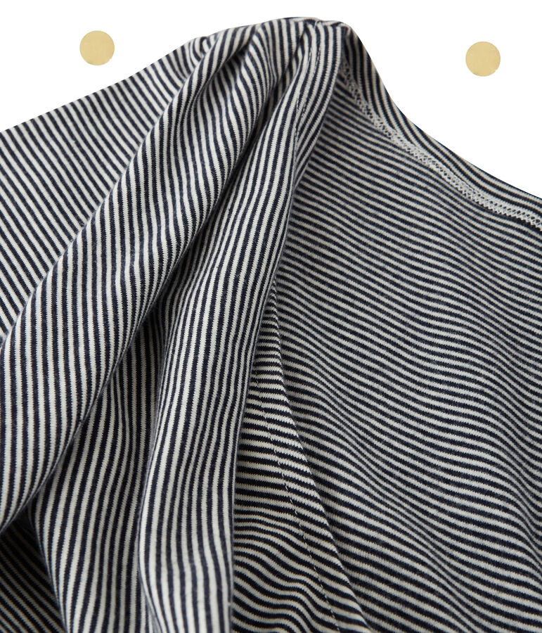 Robe longue femme &agrave; manches longues. Petit bateau x Marie-Agn&egrave;s Gillot blau/weiss