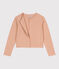 Damen-Cardigan aus dicker Baumwolle mit Druckknöpfen beige VINTAGE