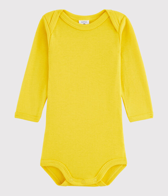 Langärmeliger Baby-Body Mädchen/Jungen gelb HONEY
