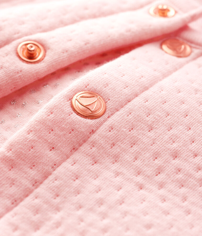 Baby-Cardigan aus Doppeljersey f&uuml;r M&auml;dchen rosa