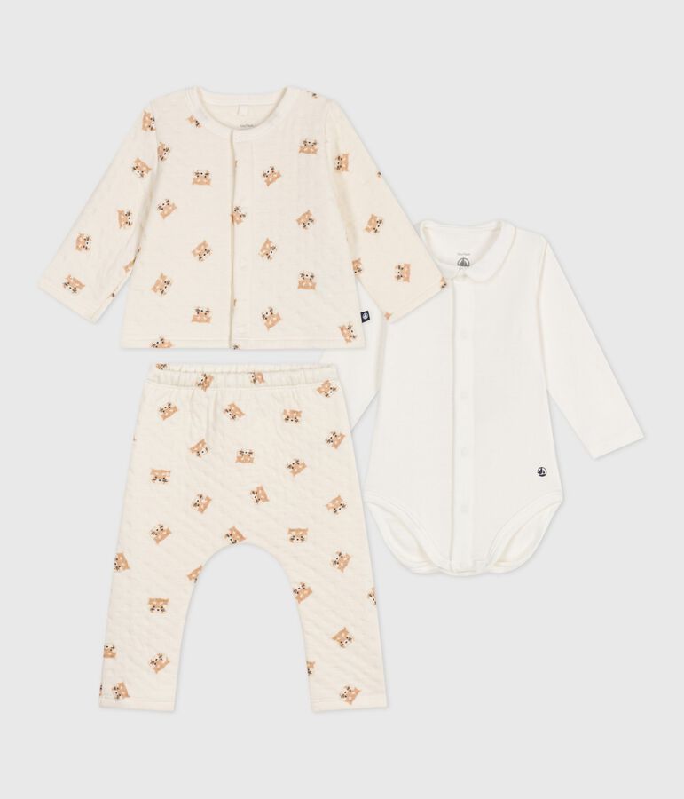 3-teiliges Baby-Set aus Baumwolle mit Roten Pandas naturfarben/vielfarbig