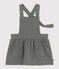 Ärmelloses Babykleid aus gestepptem Doppeljersey grün THUYA
