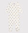 Strampler aus Molton mit Blumenmuster weiss MARSHMALLOW/weiss MULTICO