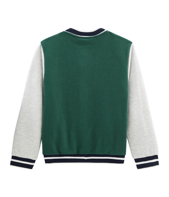 Kinder-Collegejacke Jungen grün SOUSBOIS