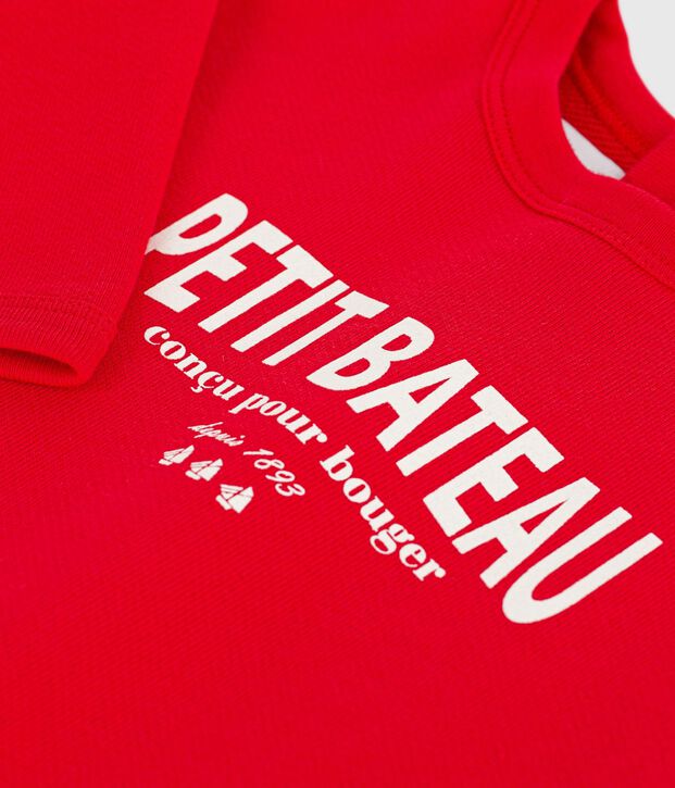 Baby-Sweatshirt aus Baumwolle mit Motiv rot