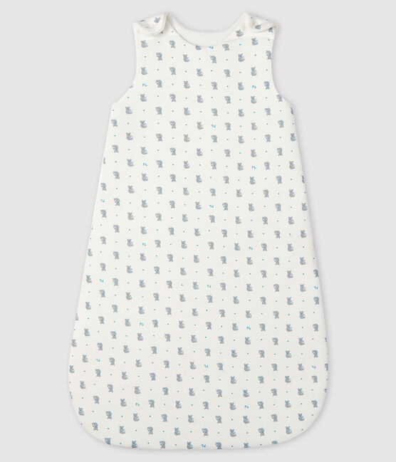 Baby-Schlafsack aus Rippstrick weiss MARSHMALLOW/grau GRIS/ MULTICO