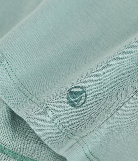 Kurzärmeliges Kinder-T-Shirt aus einfarbiger Baumwolle grün PAUL
